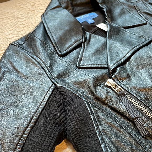 SimplyVera Vera Wang Imitation Leather Jacket - Picture 3 of 7